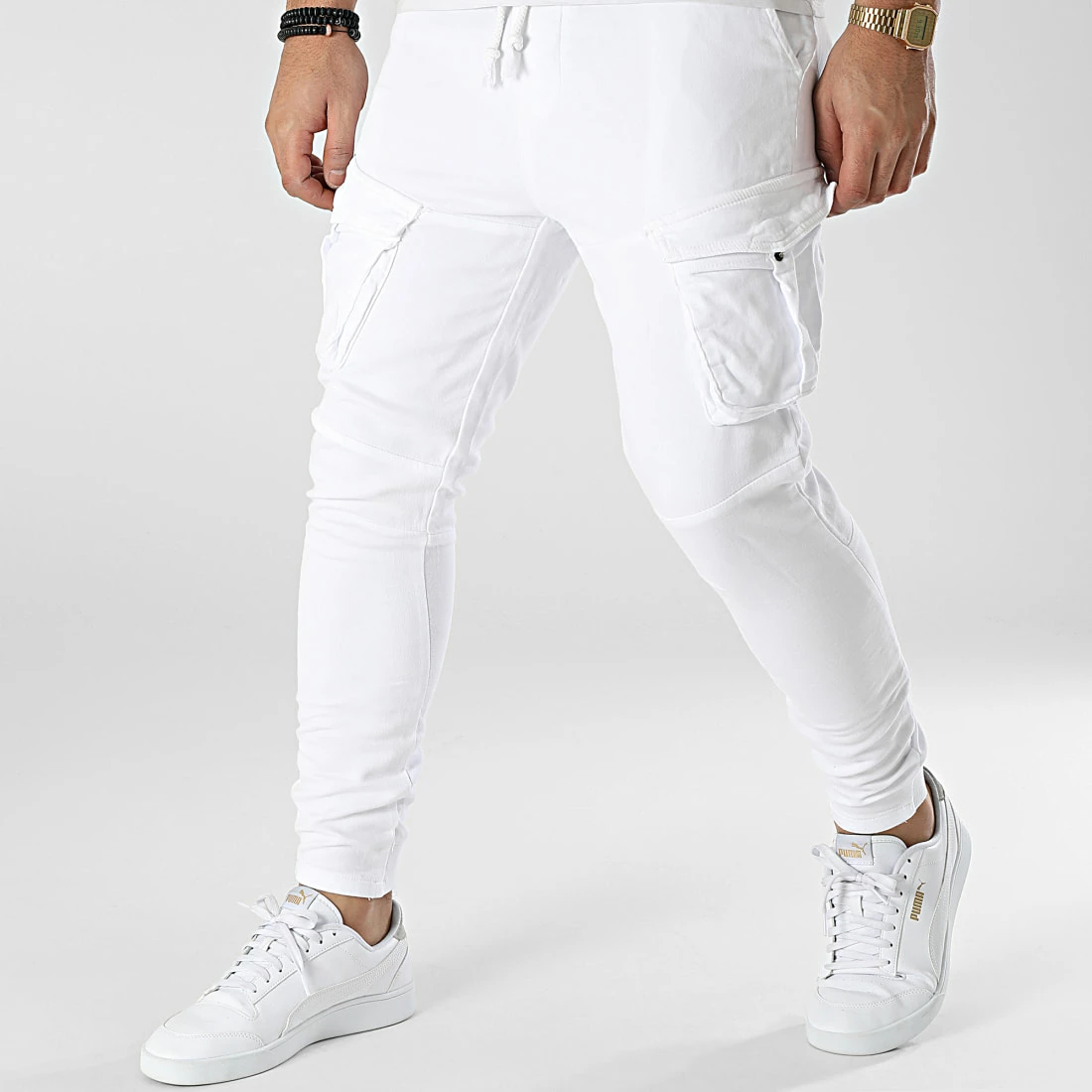 Bon marché ⭐ Jogger Pant Slim 5536 Blanc de John H 😉 3 Bon marché ⭐ Jogger Pant Slim 5536 Blanc de John H 😉