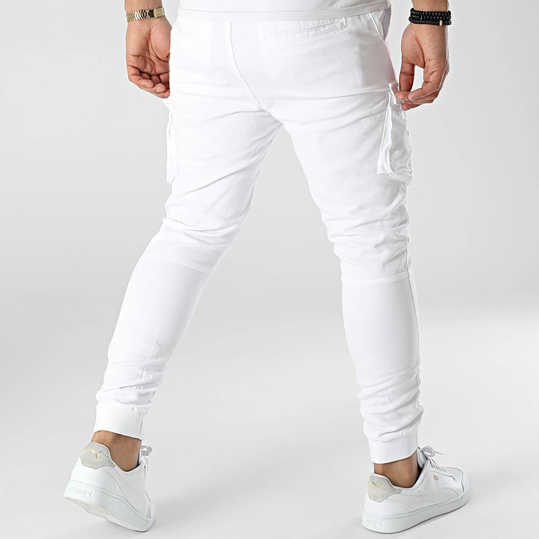 Bon marché ⭐ Jogger Pant Slim 5536 Blanc de John H 😉 6 Bon marché ⭐ Jogger Pant Slim 5536 Blanc de John H 😉 – Image 4