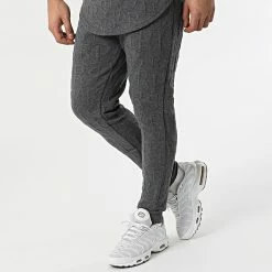 Le moins cher 🎁 Ensemble Tee 👕 Shirt Capuche Oversize Pantalon Jogging AB318 Gris Anthracite de John H 🧨 -John H Soldes john h 300172 AB318 GREY 20220128T153048 04