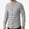 Remise 🔥 Chemise Manches Longues A Carreaux S2212 Gris de John H 🎁 -John H Soldes john h 304857 S2212 GRAY 20220223T140838 01