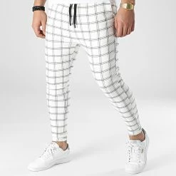Meilleure affaire ✨ Pantalon A Carreaux P5543 Blanc de John H 🎉