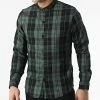 Acheter 🤩 Chemise Manches Longues A Carreaux S2202 Vert Noir de John H 🔥