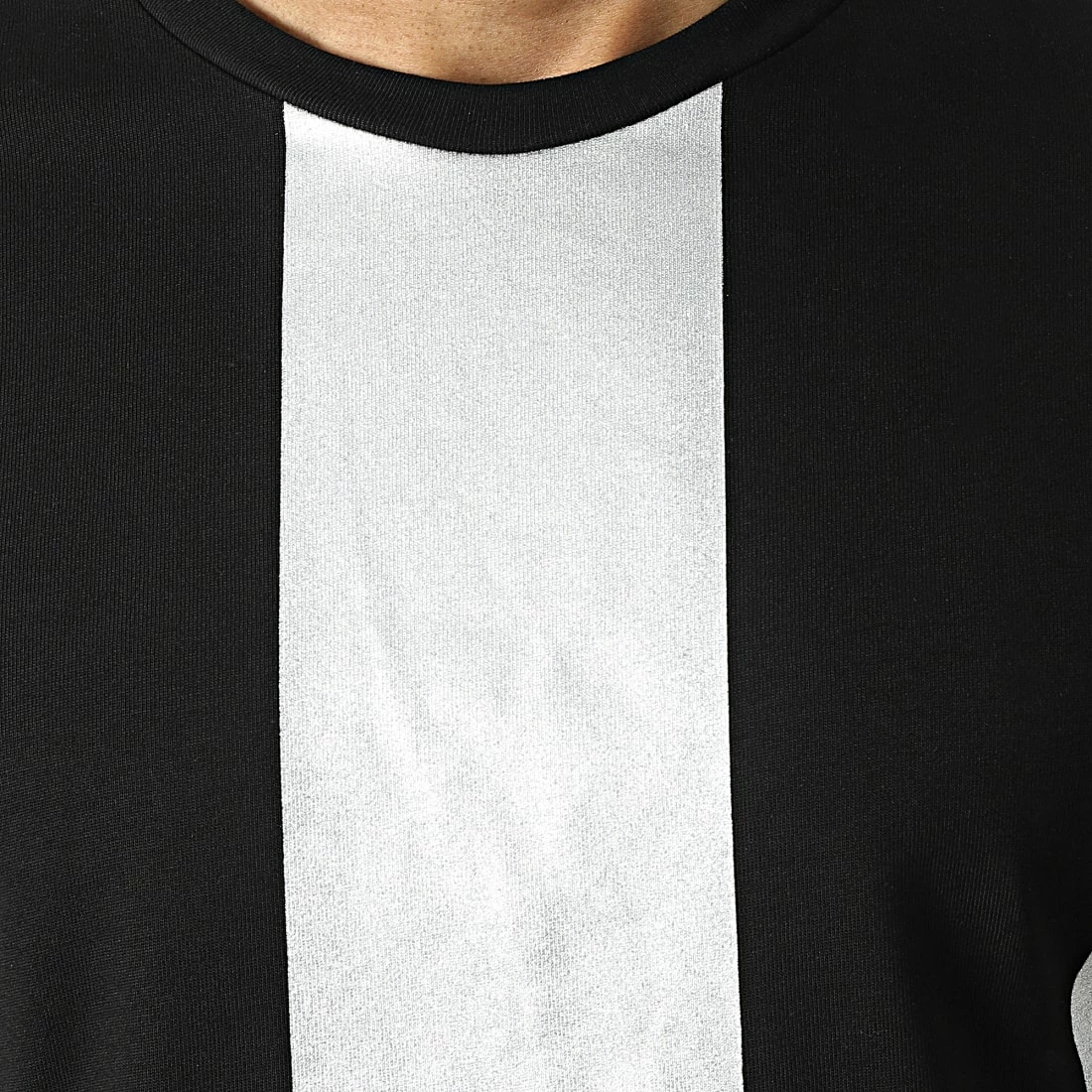 Acheter ⭐ Tee 👚 Shirt XW935 Noir Argent de John H 🎁 4 Acheter ⭐ Tee 👚 Shirt XW935 Noir Argent de John H 🎁 – Image 2