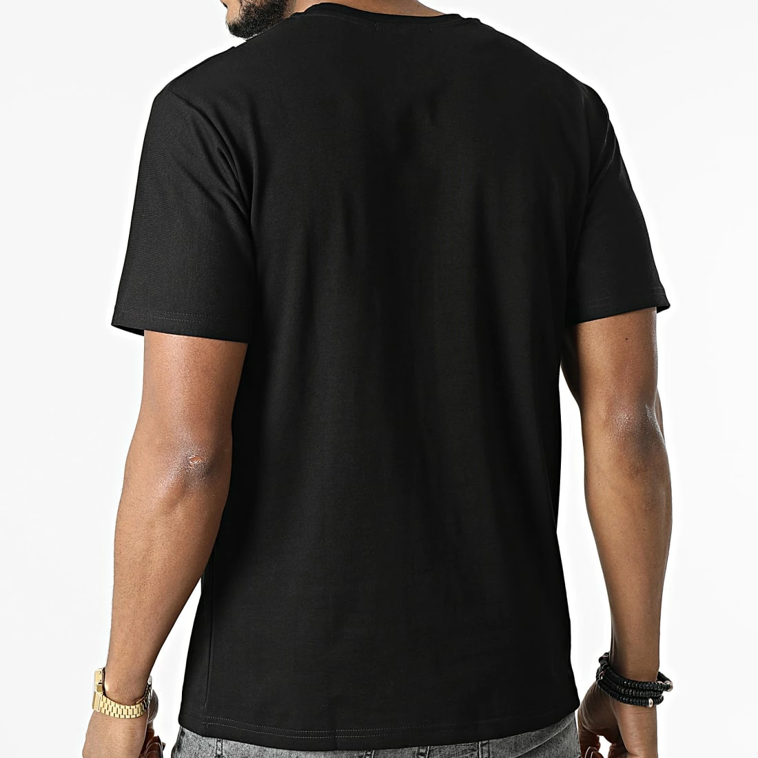 Acheter ⭐ Tee 👚 Shirt XW935 Noir Argent de John H 🎁 6 Acheter ⭐ Tee 👚 Shirt XW935 Noir Argent de John H 🎁 – Image 4