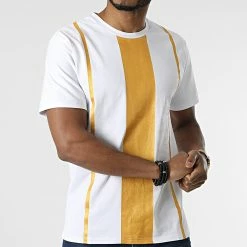 Remise 👏 Tee 👕 Shirt XW935 Blanc Doré de John H 🥰 -John H Soldes john h 306429 XW935 WHITE GOLD 20220225T143310 03