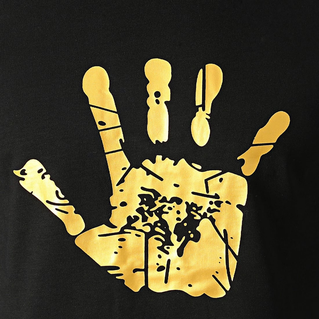 Meilleure vente 👍 Tee 👕 Shirt XW905 Noir Doré de John H 😀 4 Meilleure vente 👍 Tee 👕 Shirt XW905 Noir Doré de John H 😀 – Image 2