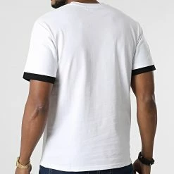 Meilleure affaire ❤️ Tee 👕 Shirt T114 Blanc Noir de John H 🛒 -John H Soldes john h 306450 T114 WHITE BLACK 20220225T143339 04