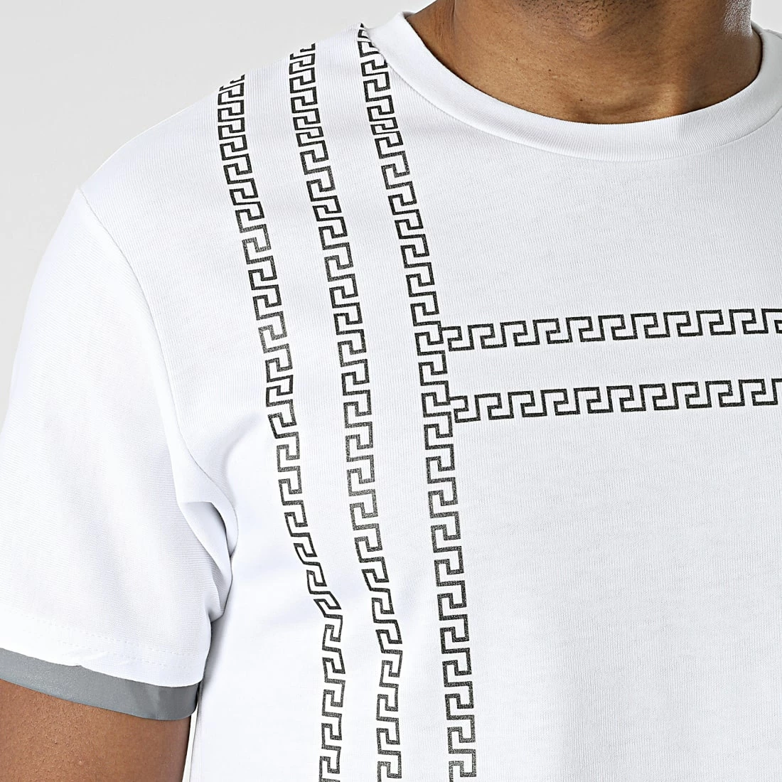 Meilleur prix ❤️ Tee 👚 Shirt Réfléchissant T114 Blanc Argent de John H ⭐ 4 Meilleur prix ❤️ Tee 👚 Shirt Réfléchissant T114 Blanc Argent de John H ⭐ – Image 2