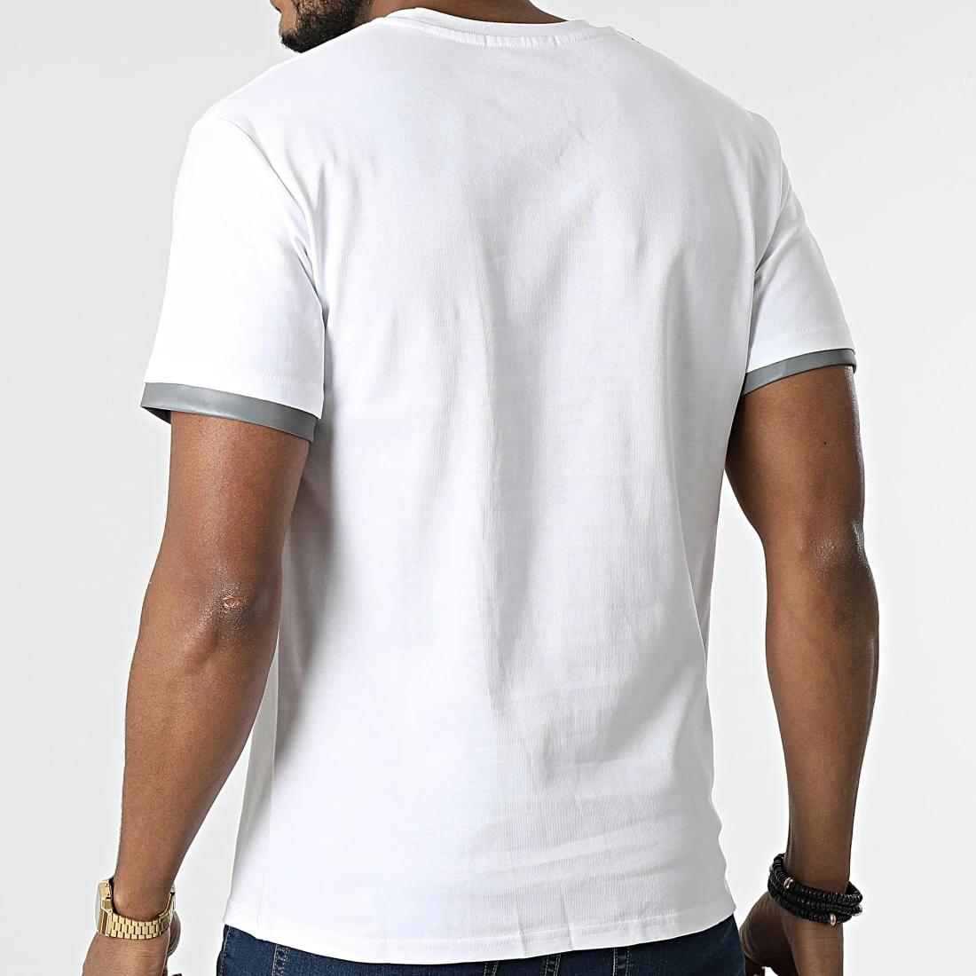 Meilleur prix ❤️ Tee 👚 Shirt Réfléchissant T114 Blanc Argent de John H ⭐ 6 Meilleur prix ❤️ Tee 👚 Shirt Réfléchissant T114 Blanc Argent de John H ⭐ – Image 4