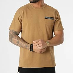 Vente flash ✨ Tee 👚 Shirt Oversize A Poche Poitrine XW919 Camel Réfléchissant Renaissance de John H 😉 -John H Soldes john h 306475 XW919 CAMEL 20220304T141051 03