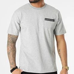 Nouveau ✨ Tee 👚 Shirt Oversize A Poche Poitrine XW919 Gris Chiné Réfléchissant Renaissance de John H 😉 -John H Soldes john h 306476 XW919 GREY 20220304T141248 03