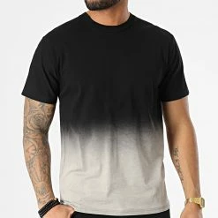 Le moins cher 🔔 Tee 👚 Shirt Oversize Dégradé T145 Noir Gris de John H 💯 -John H Soldes john h 306522 T145 BLACK ASH 20220304T141234 03