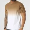 Promo 😍 Tee 👕 Shirt Oversize T145 Camel Blanc Dégradé de John H 🥰 -John H Soldes john h 306530 T145 WHITE CAMEL 20220303T160454 01