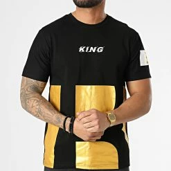 Bon marché 🌟 Tee 👕 Shirt XW907 Noir Doré de John H 😀 8 Bon marché 🌟 Tee 👕 Shirt XW907 Noir Doré de John H 😀 -John H Soldes john h 306607 XW907 BLACK GOLD 20220303T161014 03