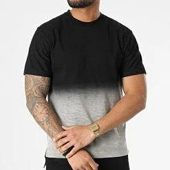 Top 10 💯 Tee 👚 Shirt Dégradé Oversize T126 Gris Noir de John H 😉 -John H Soldes john h 306614 T126 BLACK ASH 20220304T141221 03