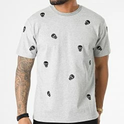 Remise 🎉 Tee 👚 Shirt Oversize XW932 Gris Chiné de John H 🔥 -John H Soldes john h 306623 XW932 GREY 20220304T141135 03