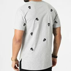 Remise 🎉 Tee 👚 Shirt Oversize XW932 Gris Chiné de John H 🔥 -John H Soldes john h 306623 XW932 GREY 20220304T141137 04