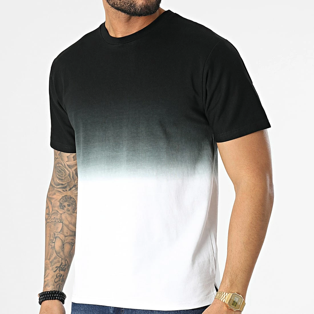 Top 10 🌟 Tee 👕 Shirt Dégradé Oversize T126 Noir Blanc de John H ⭐ 3 Top 10 🌟 Tee 👕 Shirt Dégradé Oversize T126 Noir Blanc de John H ⭐