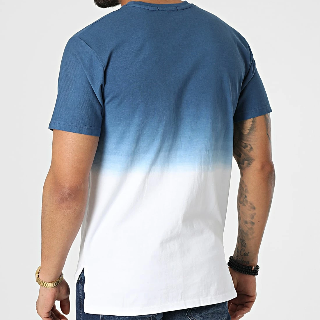 Meilleur prix 🛒 Tee 👚 Shirt Dégradé Oversize T126 Bleu Blanc de John H 🎉 6 Meilleur prix 🛒 Tee 👚 Shirt Dégradé Oversize T126 Bleu Blanc de John H 🎉 – Image 4