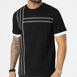 Le moins cher ❤️ Tee 👕 Shirt T114 Noir Blanc de John H 🛒