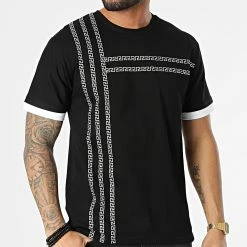 Le moins cher ❤️ Tee 👕 Shirt T114 Noir Blanc de John H 🛒 -John H Soldes john h 306658 T114 BLACK WHITE 20220303T160842 03