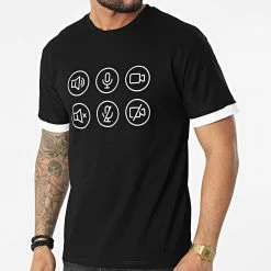 Grosses soldes ✨ Tee 👕 Shirt T116 Noir Blanc de John H ✔️