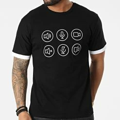 Grosses soldes ✨ Tee 👕 Shirt T116 Noir Blanc de John H ✔️ -John H Soldes john h 306659 T116 BLACK WHITE 20220425T155614 03