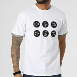 Remise ⌛ Tee 👕 Shirt Réfléchissant T116 Blanc Argent de John H 🎁 8 Remise ⌛ Tee 👕 Shirt Réfléchissant T116 Blanc Argent de John H 🎁 -John H Soldes john h 306663 T116 WHITE GREY 20220303T160357 03