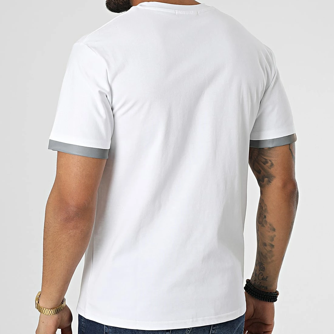 Remise ⌛ Tee 👕 Shirt Réfléchissant T116 Blanc Argent de John H 🎁 6 Remise ⌛ Tee 👕 Shirt Réfléchissant T116 Blanc Argent de John H 🎁 – Image 4