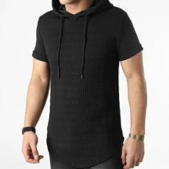 Sortie 👏 Tee 👚 Shirt Capuche Oversize DD38 Noir de John H ⌛