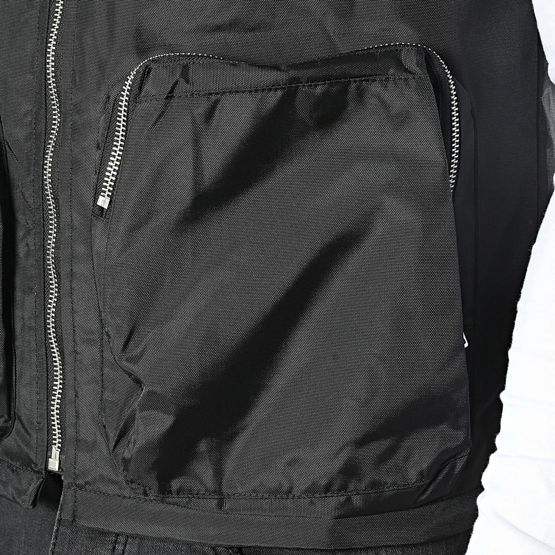 Meilleure affaire ✨ Veste Zippée Sans Manches V001 Noir de John H 🧨 4 Meilleure affaire ✨ Veste Zippée Sans Manches V001 Noir de John H 🧨 – Image 2