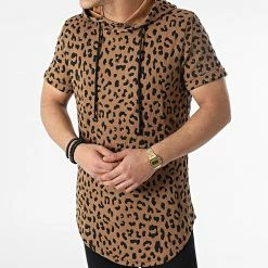 Coupon 🌟 Tee 👕 Shirt Capuche Oversize Léopard DD33 Marron de John H 🌟 -John H Soldes john h 307778 DD33 CAMEL 20220308T135255 03