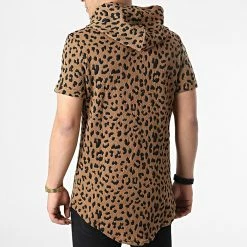 Coupon 🌟 Tee 👕 Shirt Capuche Oversize Léopard DD33 Marron de John H 🌟 -John H Soldes john h 307778 DD33 CAMEL 20220308T135256 04