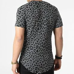 Offres 🧨 Tee 👕 Shirt Oversize Léopard DD35 Gris Anthracite de John H 🥰 -John H Soldes john h 307785 DD35 DARK GRAY 20220308T135310 04