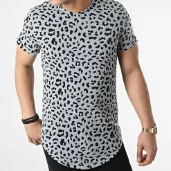 Offres 😀 Tee 👕 Shirt Oversize Léopard DD35 Gris de John H 👏 -John H Soldes john h 307794 DD35 LT GRAY 20220308T135212 03