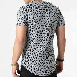 Offres 😀 Tee 👕 Shirt Oversize Léopard DD35 Gris de John H 👏 -John H Soldes john h 307794 DD35 LT GRAY 20220308T135213 04