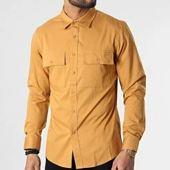 Sortie 🌟 Chemise Manches Longues J529 Camel de John H ❤️