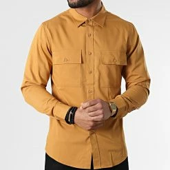 Sortie 🌟 Chemise Manches Longues J529 Camel de John H ❤️ -John H Soldes john h 310392 J529 DEEP CAMEL 20220324T155353 03