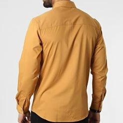 Sortie 🌟 Chemise Manches Longues J529 Camel de John H ❤️ -John H Soldes john h 310392 J529 DEEP CAMEL 20220324T155354 04