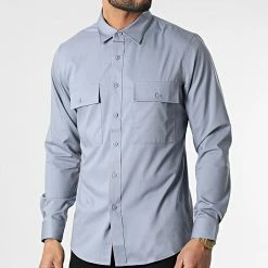 Top 10 ✔️ Chemise Manches Longues J529 Gris de John H 👏
