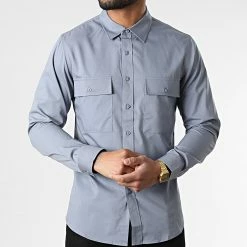 Top 10 ✔️ Chemise Manches Longues J529 Gris de John H 👏 -John H Soldes john h 310410 J529 LIGHT GRAY 20220324T155555 03