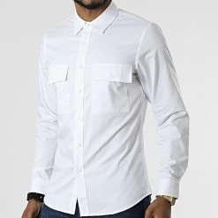 Offres 🥰 Chemise Manches Longues J529 Blanc de John H 🔥