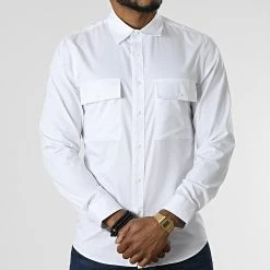 Offres 🥰 Chemise Manches Longues J529 Blanc de John H 🔥 -John H Soldes john h 310414 J529 WHITE 20220408T143649 03