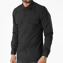 Meilleure affaire 🧨 Chemise Manches Longues J529 Noir de John H 🌟