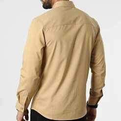 Budget 😉 Chemise Manches Longues J529 Beige Foncé de John H 💯 -John H Soldes john h 310425 J529 SHALLOW CAMEL 20220324T155245 04