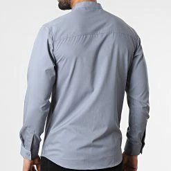 Top 10 💯 Chemise Manches Longues Col Mao J530 Gris de John H 🔔 -John H Soldes john h 310431 J530 LIGHT GRAY 20220324T155520 04