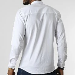 Top 10 😍 Chemise Manches Longues Col Mao J530 Blanc de John H 🛒 -John H Soldes john h 310433 J530 WHITE 20220408T143706 04