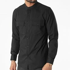 Top 10 💯 Chemise Manches Longues Col Mao J530 Noir de John H ⌛