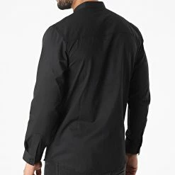 Top 10 💯 Chemise Manches Longues Col Mao J530 Noir de John H ⌛ -John H Soldes john h 310434 J530 BLACK 20220324T162552 04