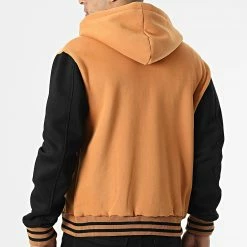 Bon marché 🤩 Veste Teddy A Capuche 3118 Camel Noir de John H 😀 -John H Soldes john h 310491 3118 CAMEL BLACK 20220331T161707 04